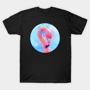 Flamingo Dream - Bird Digital Illustration T-Shirt